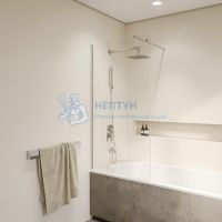 Шторка на ванну 90*150 RGW SC-050 Хром/Прозрачное/6 мм (Easy)