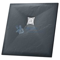 Душевой поддон 80*80*2,5 RGW ST-0088G Графит/Квадрат Ø90 Каменный