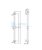 Душевая стойка D&K DC1005502 хром