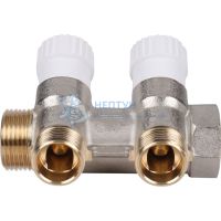 Коллектор распределительный 3/4", 2 отвода 1/2" Stout SMB 6851 341202