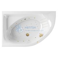 Акриловая ванна Excellent Aquarella 150x110 асимметричная WAEX.ARL15.NANO.GL золото