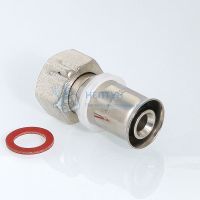 Соединитель пресс с накидной гайкой 20x1/2" Valtec VTm.222.N.002004