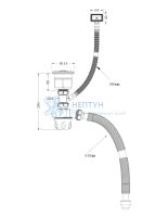 Кухонная мойка нерж.сталь графит D&K DKS604506, в комплекте с сифоном, корзиной, дозатором
