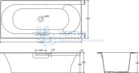 Чугунная ванна Jacob Delafon Volute 170x80 прямоугольная E6D901-0