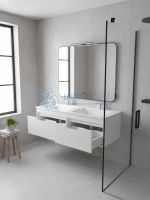 Тумба под двойную раковину Uperwood Modul 120 см, подвесная, матовая, белая