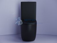 Унитаз-компакт безободковый с сиденьем микролифт Ceramicanova Metropol Черный матовый CN4001MB