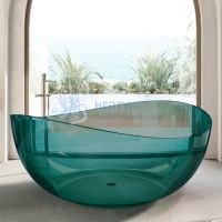 Ванна из полиэфирной смолы Abber 150x150 отдельностоящая круглая бирюзовая AT9705Aquamarin