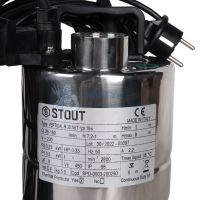 Насос дренажный Stout с вертикальным поплавком, кабель 10 м SPD-0003-2 00450