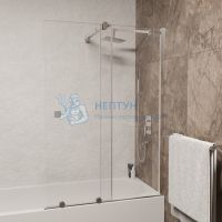 Шторка на ванну 120*150 RGW SC-46 Хром/Прозрачное/8 мм (Easy)