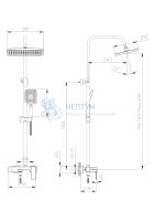 Душевая система с изливом RUSH Thira (TR3635-50White)