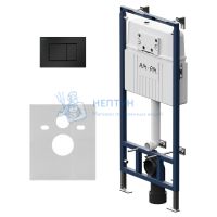 Инсталляция для подвесного унитаза с матовой черной клавишей Am.Pm MasterFit I012710.0238